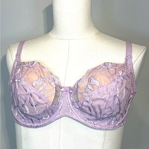 Lavender Lace Underwire Bra, 34D